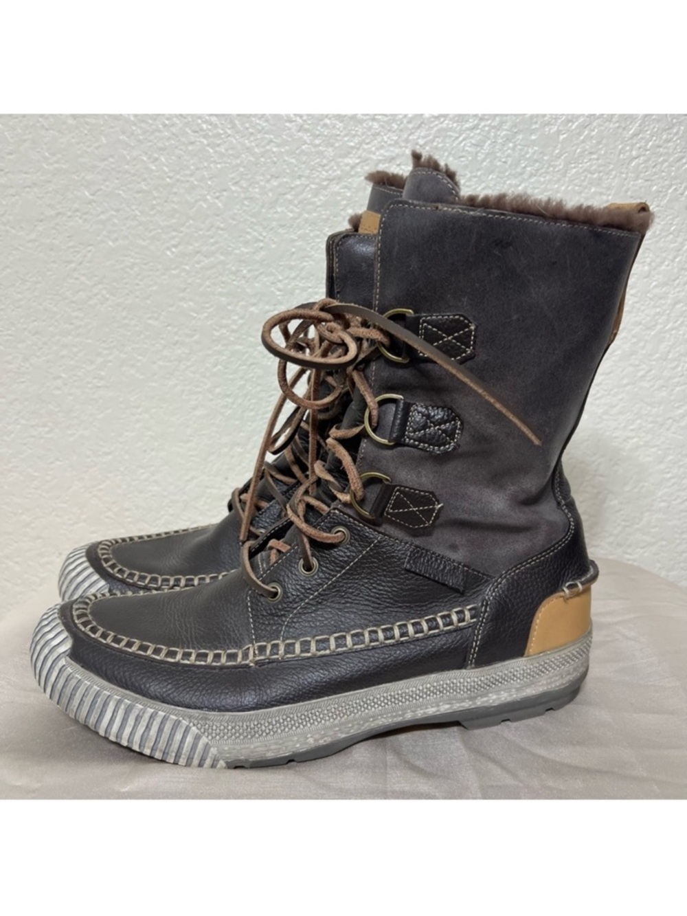 Timberland Hookset Tall Men’s Brown Leather Boots 74199 Size 12